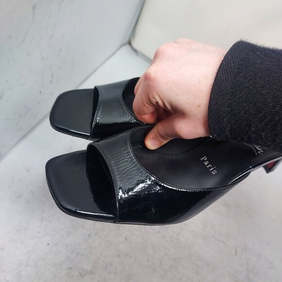 Christian Louboutin Black Condora Patent Heel Sandal - Picture 11 of 11